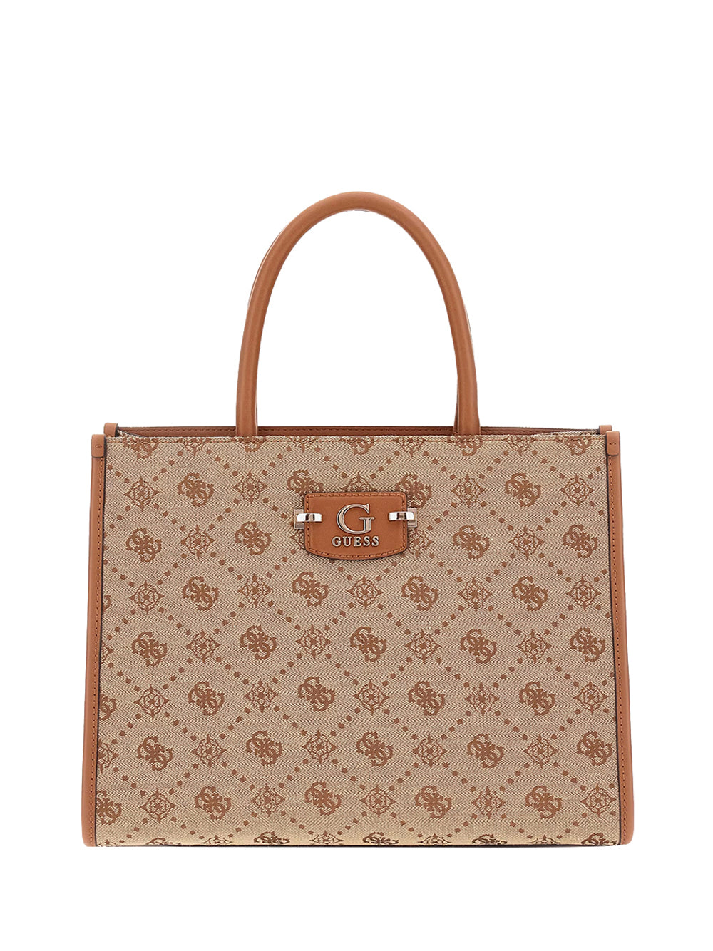 GUESS 1 USCITA Guess Neda 2 Comp Tote Borsa a Mano Donna Marrone Marrone