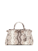 GUESS 1 USCITA Guess Borsa a Mano Lefia Luxury Satchel Donna Pitone - Multicolore Pitone