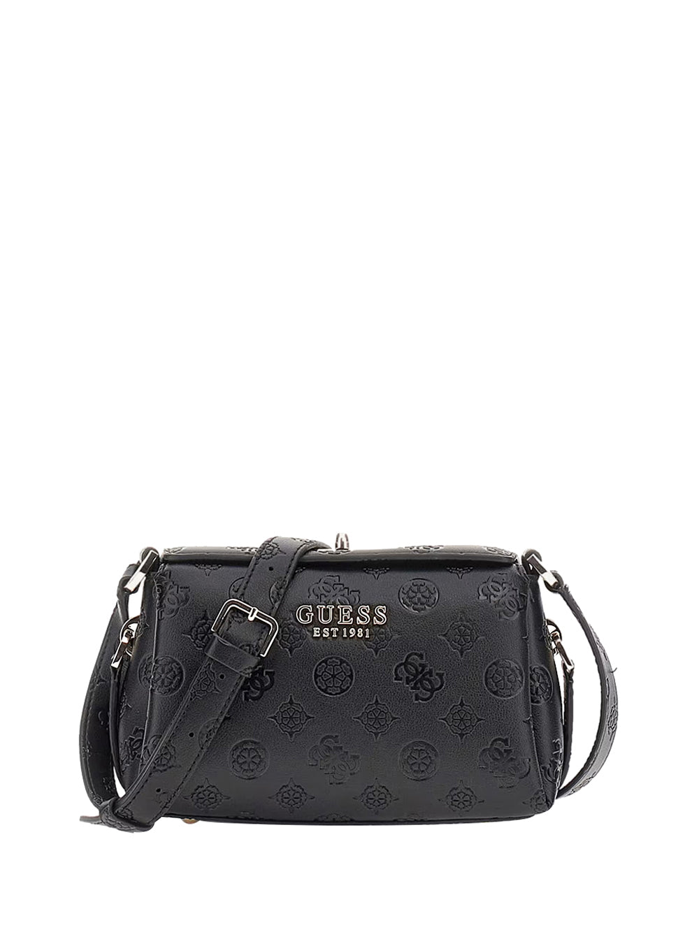 GUESS 1 USCITA Guess Borsa a Tracolla Donna Phoebe Mini Crossbody Bag Black Logo - Nero Black Logo