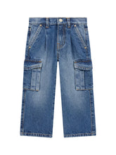 GUESS 1 USCITA Guess Rigid Denim Cargo Jeans Bambina Denim - Blu DENIM