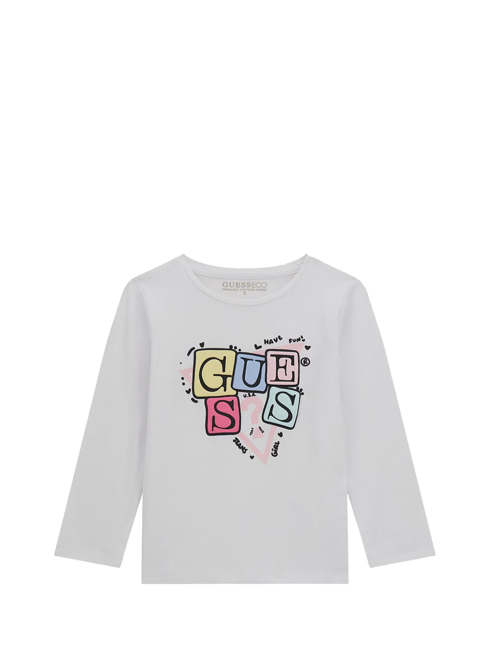 GUESS 1 USCITA Guess T-Shirt Ls Kid Bimba - Bianco Bianco