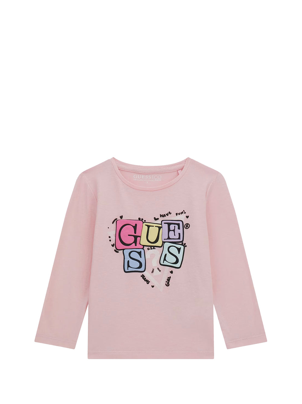 GUESS 1 USCITA Guess T-Shirt Ls Kid Bimba - Rosa Rosa