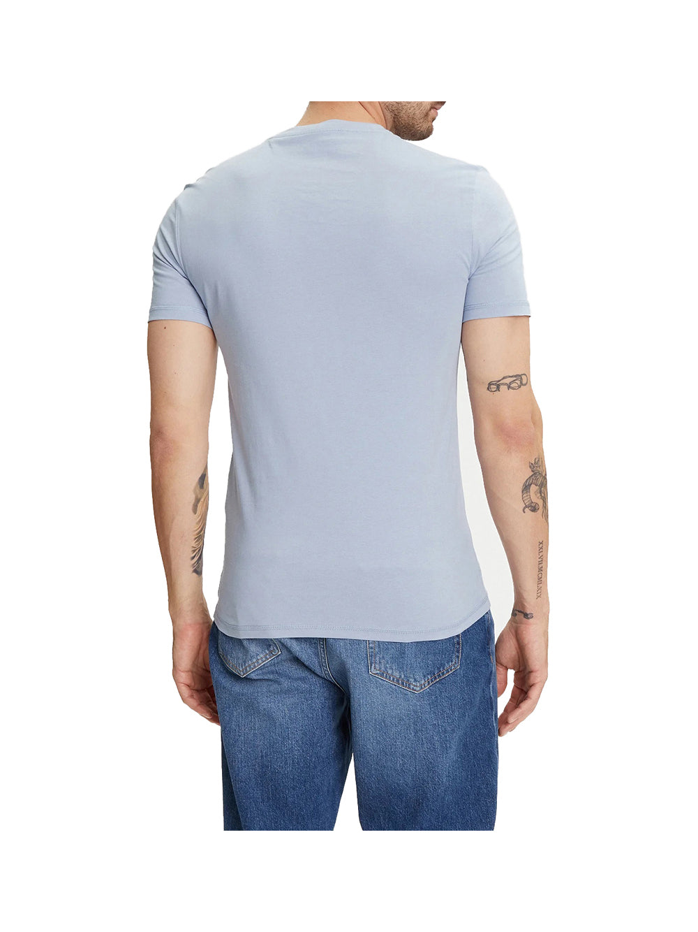 GUESS 1 USCITA Guess T-Shirt Aidy Cn Ss Tee Uomo Azzurro - Blu Azzurro