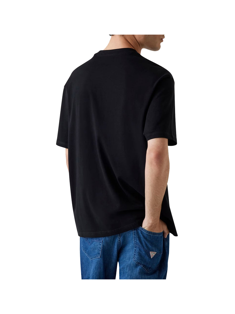 GUESS 1 USCITA Guess Ss Cn Patch At Chest T-Shirt Uomo Nero Nero