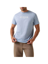 GUESS 1 USCITA Guess Ss Bsc Embroid T-Shirt Uomo Azzurro - Blu Azzurro
