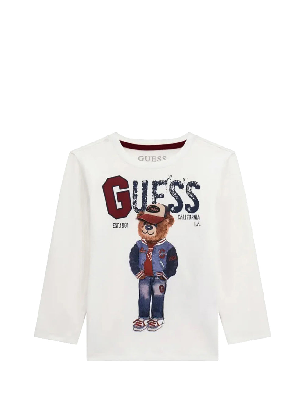 GUESS 1 USCITA Guess Ls T-Shirt Kid Bimbo - Bianco Bianco