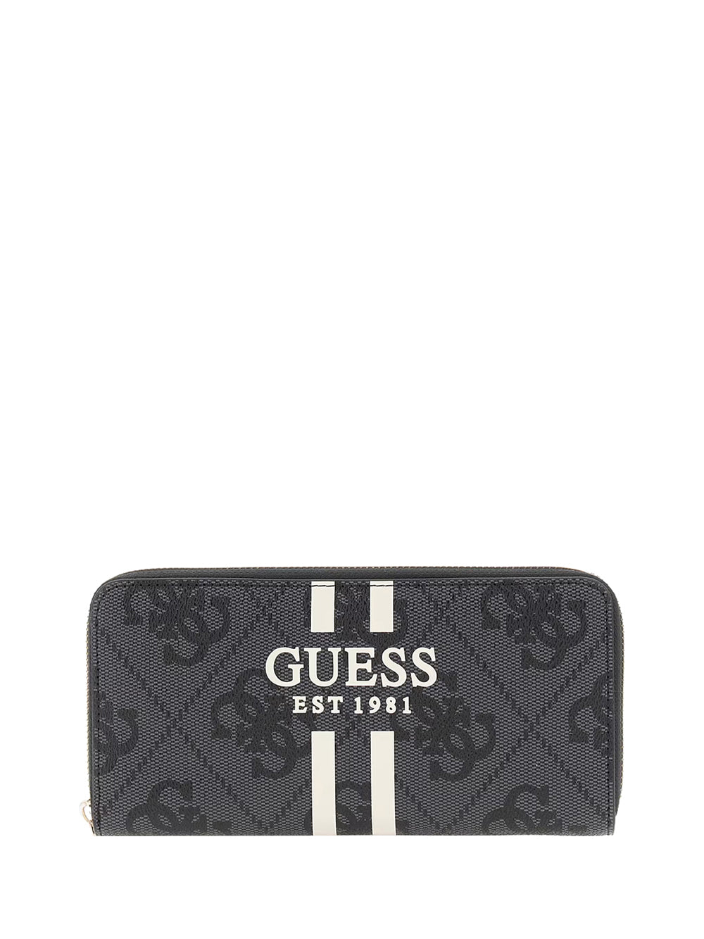 GUESS 1 USCITA Guess Portafoglio Laurel Ii Slg Large Zip Around Donna Nero Nero
