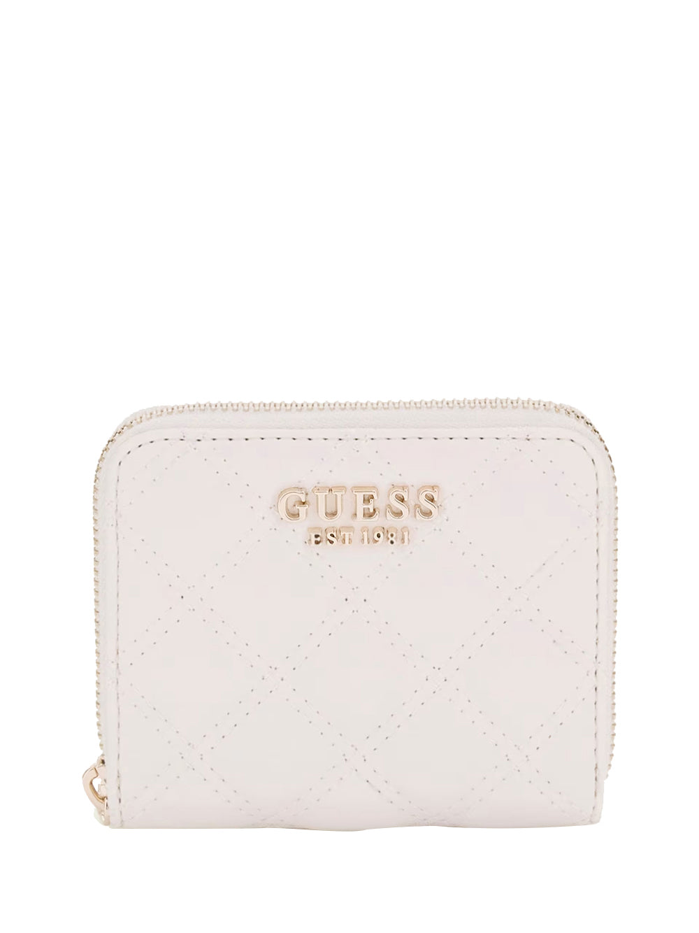 GUESS 1 USCITA Guess Portafoglio Giully Ii Slg Small Zip Around Donna Bianco Bianco
