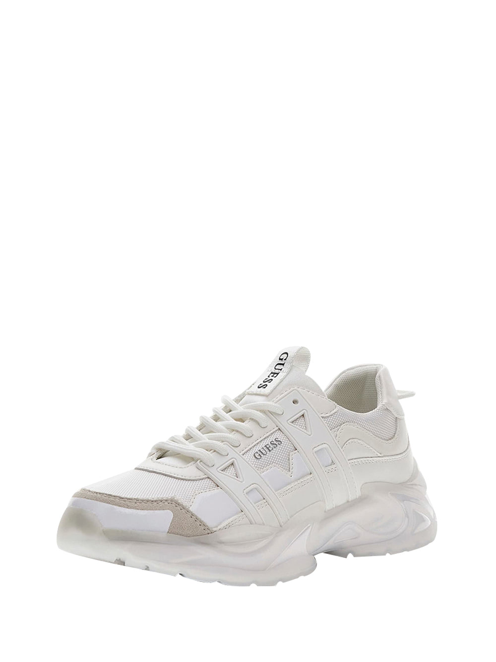 GUESS 2 USCITA Sneaker Guess Belluno Misto Pelle - Bianco WHITE