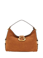 GUESS 2 USCITA Borsa A Spalla Camden Vera Pelle - Beige Cognac