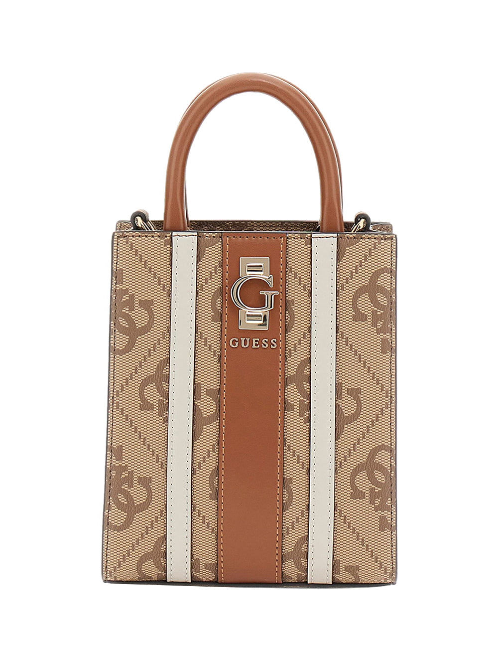 GUESS 2 USCITA Mini Borsa A Spalla Erenia 4G logo - Marrone Marrone