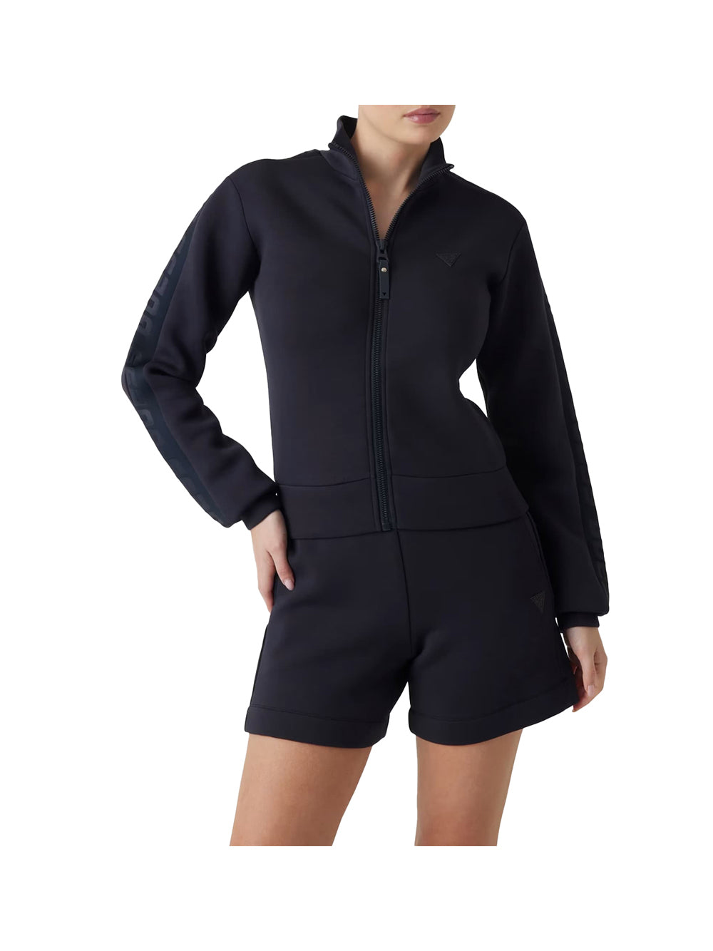 GUESS ATHLEISURE 2 USCITA Felpa Guess Con Banda Laterale Logata - Blu Blue graphite grey