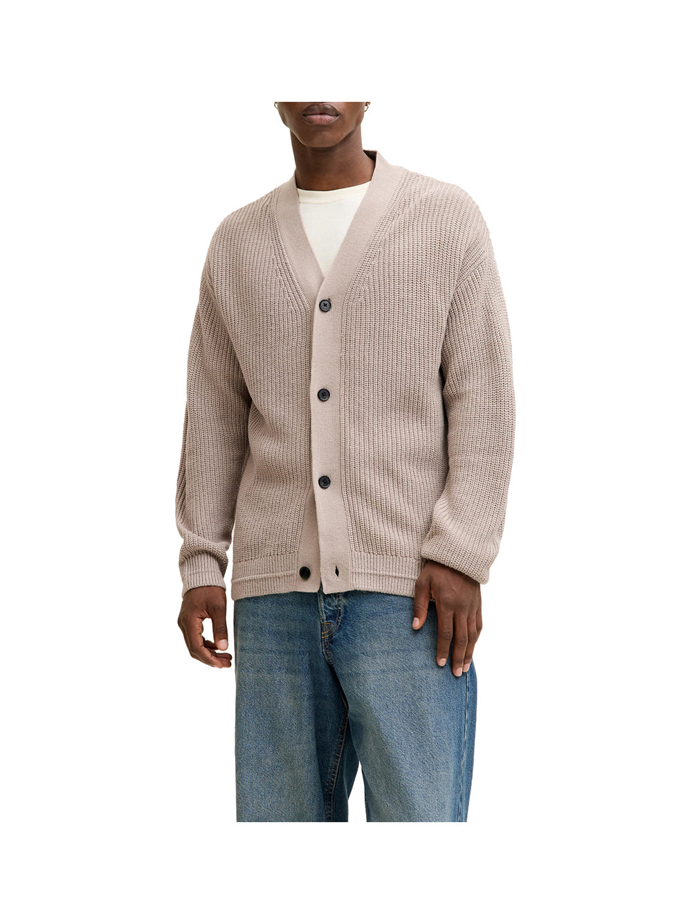 JACK&JONES PRE Cardigan Jack&Jones Jjconnor Knit V-Neck - Beige Beige