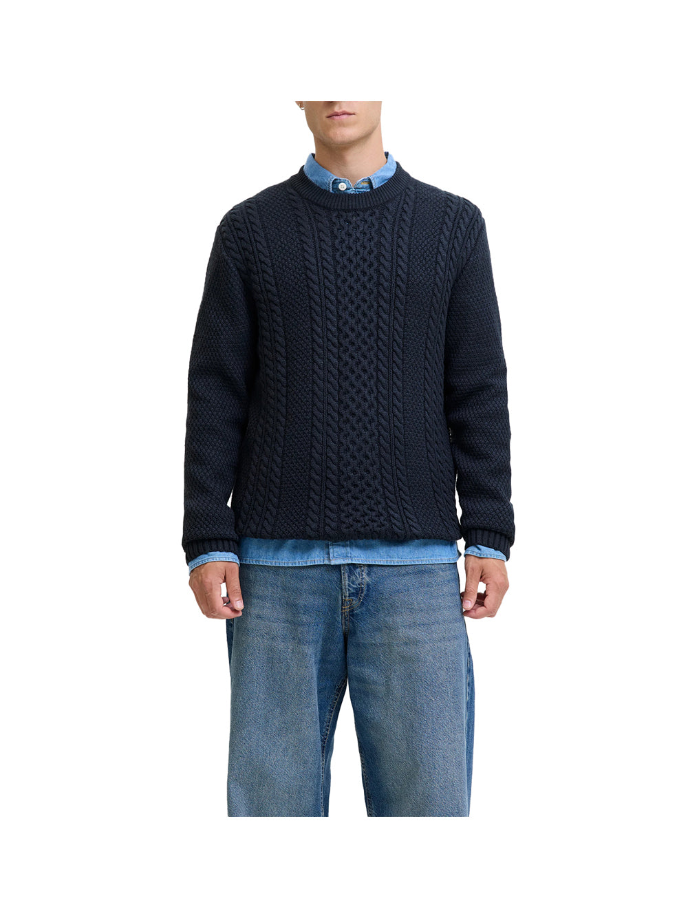 JACK&JONES PRE Pullover Jack&Jones Jjpaul Knit Crew - Blu SKY