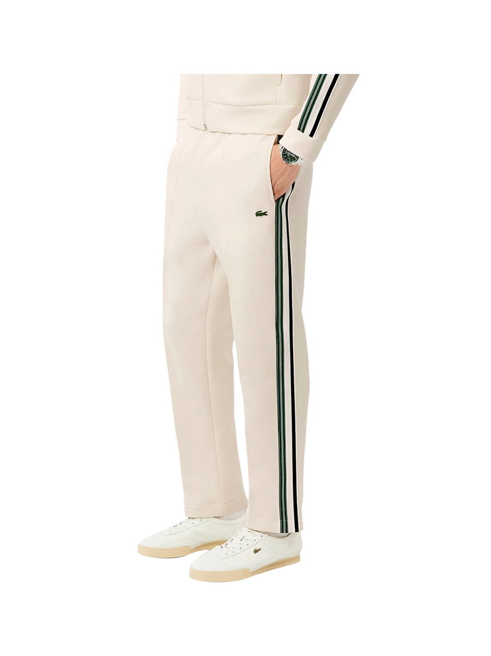 LACOSTE Lacoste Pantalone Tuta - Bianco/verde Bianco/verde