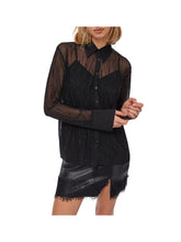 LIU.JO BLACK Camicia Liu Jo In Tulle Con Strass - Nero Nero