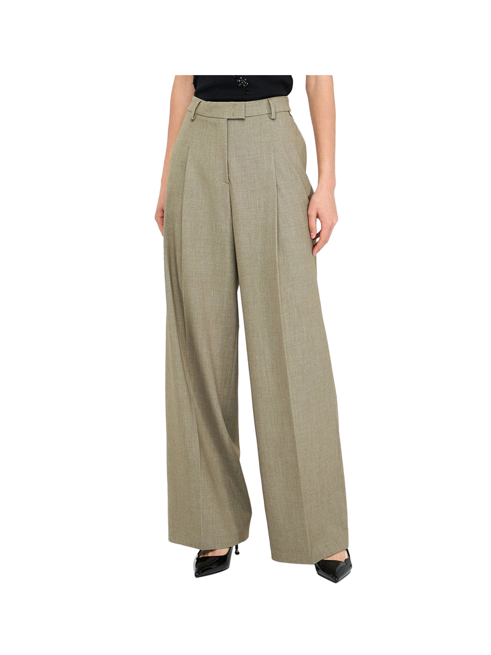 LIU.JO BLACK Pantaloni A Palazzo Liu Jo Tpotf Lungo - Verde Verde