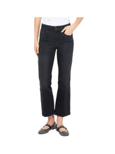 LIUJO DENIM Jeans Flare Cropped Liu Jo Con Strass - Nero Denim Black Train W