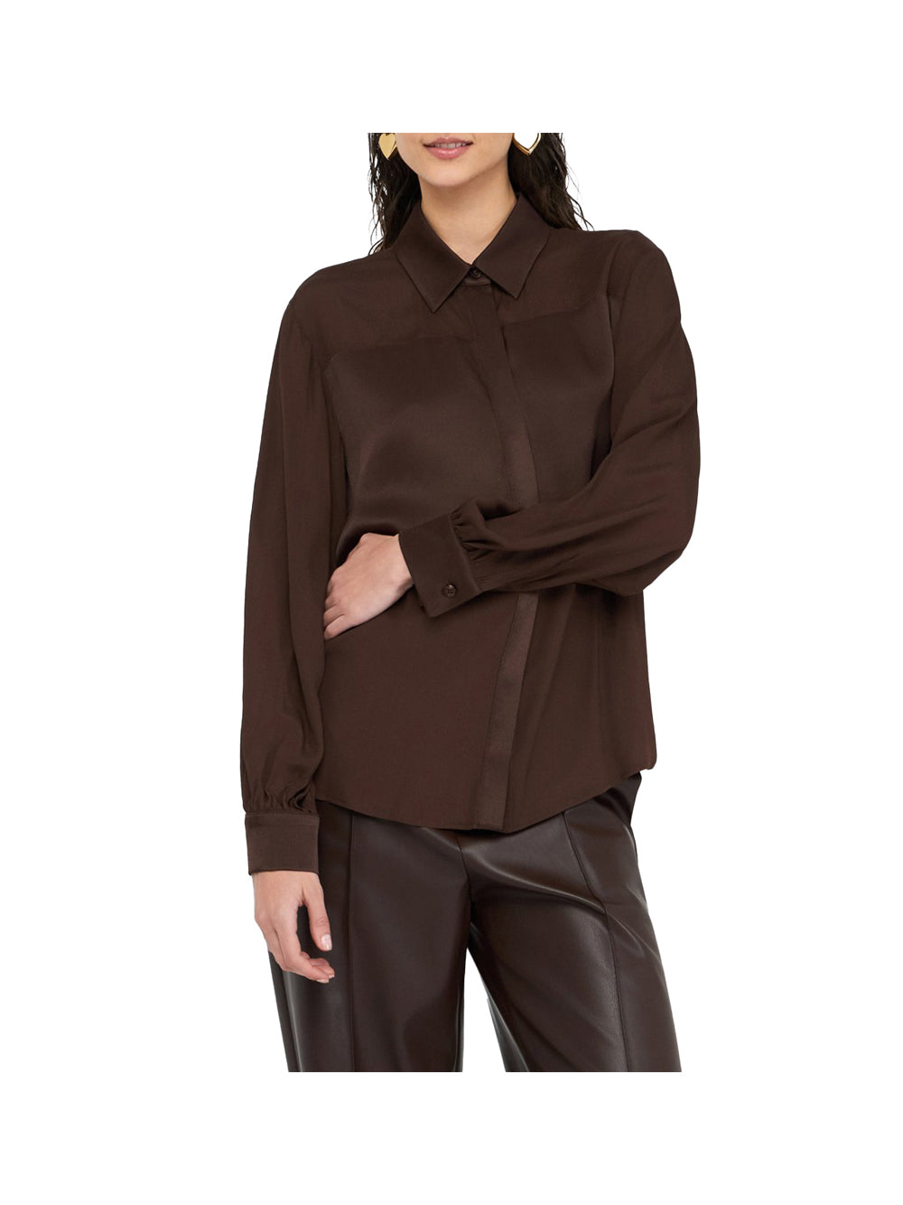 LIU.JO WHITE Liu Jo Camicia Donna Cioccolato - Marrone Cioccolato