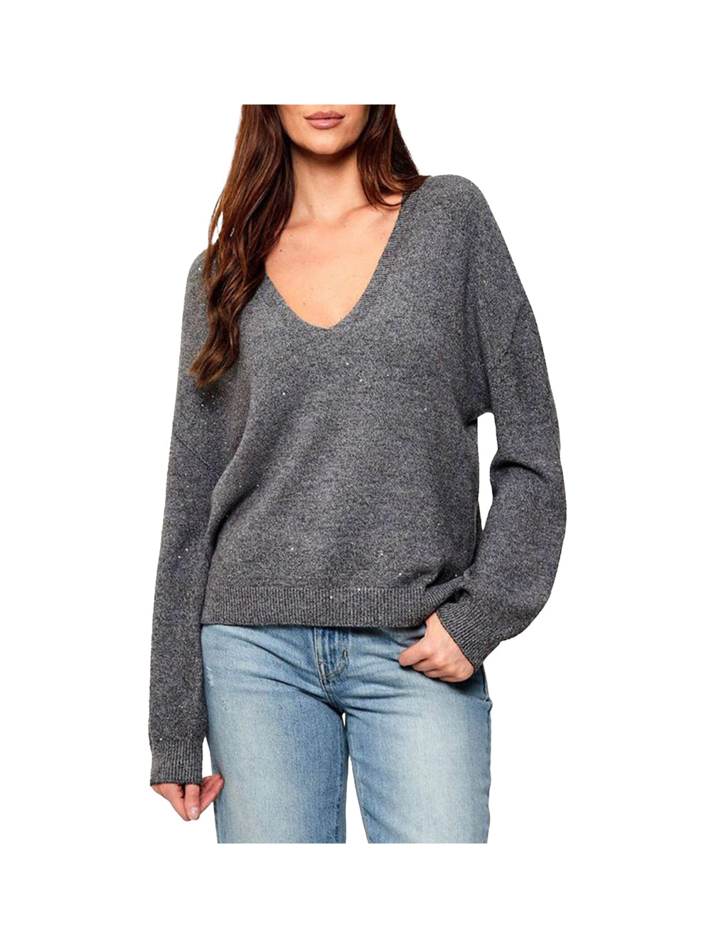 LIU.JO WHITE Maglione Liu Jo Con Micro Paillettes - Grigio Grigio