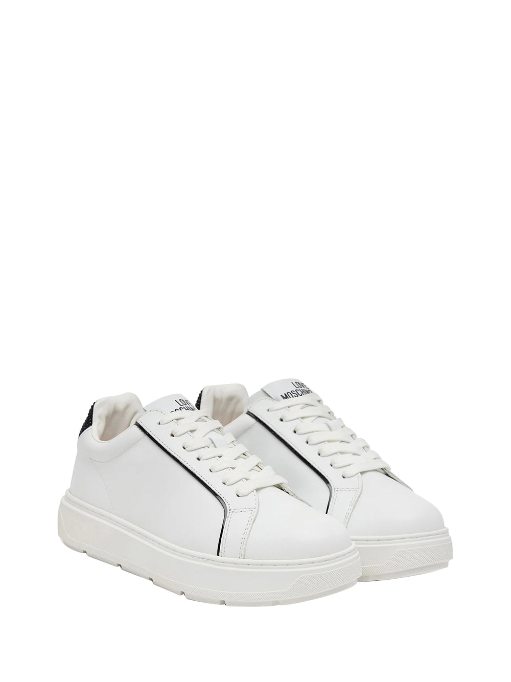 MOSCHINO CALZATURE PRE Moschino Sneakers Donna Bianco/nero - Bianco Bianco/nero