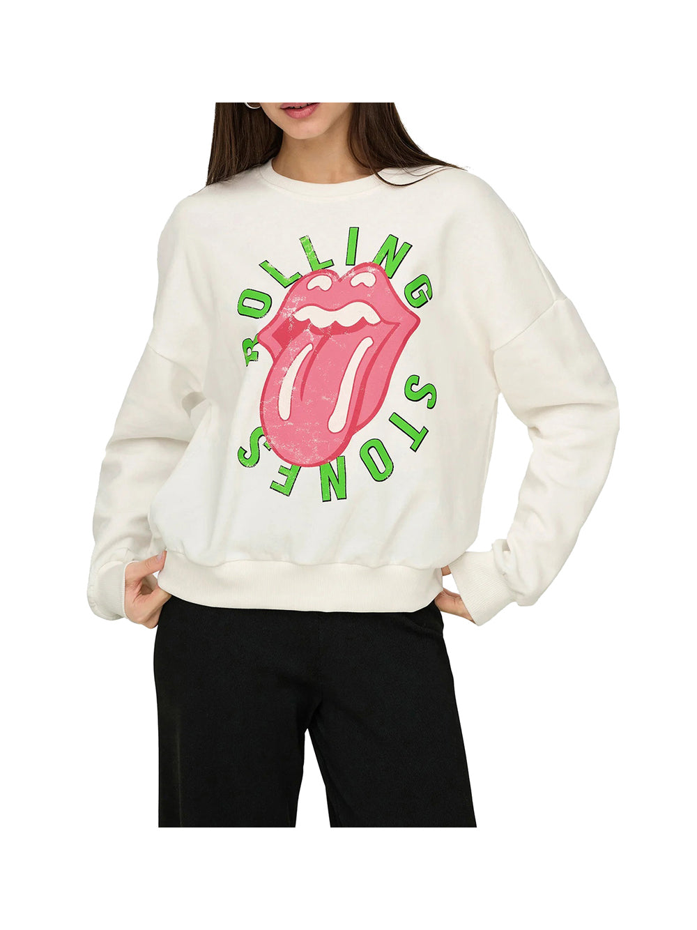 ONLY DROP7 Felpa Only Onlrolling - Panna Ecru