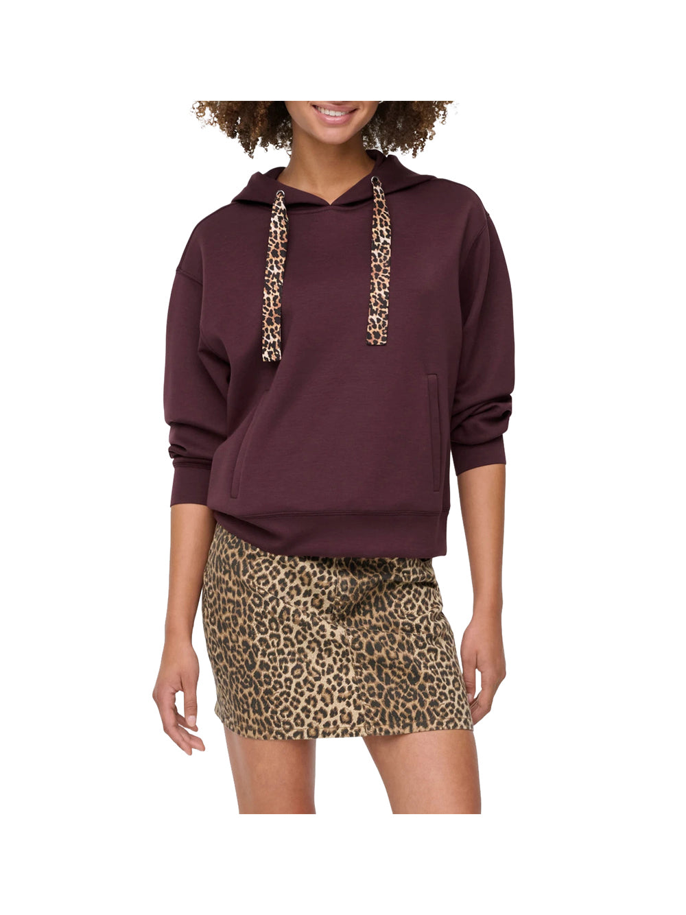 ONLY DROP7 Felpa Only Onlalina - Marrone Marrone