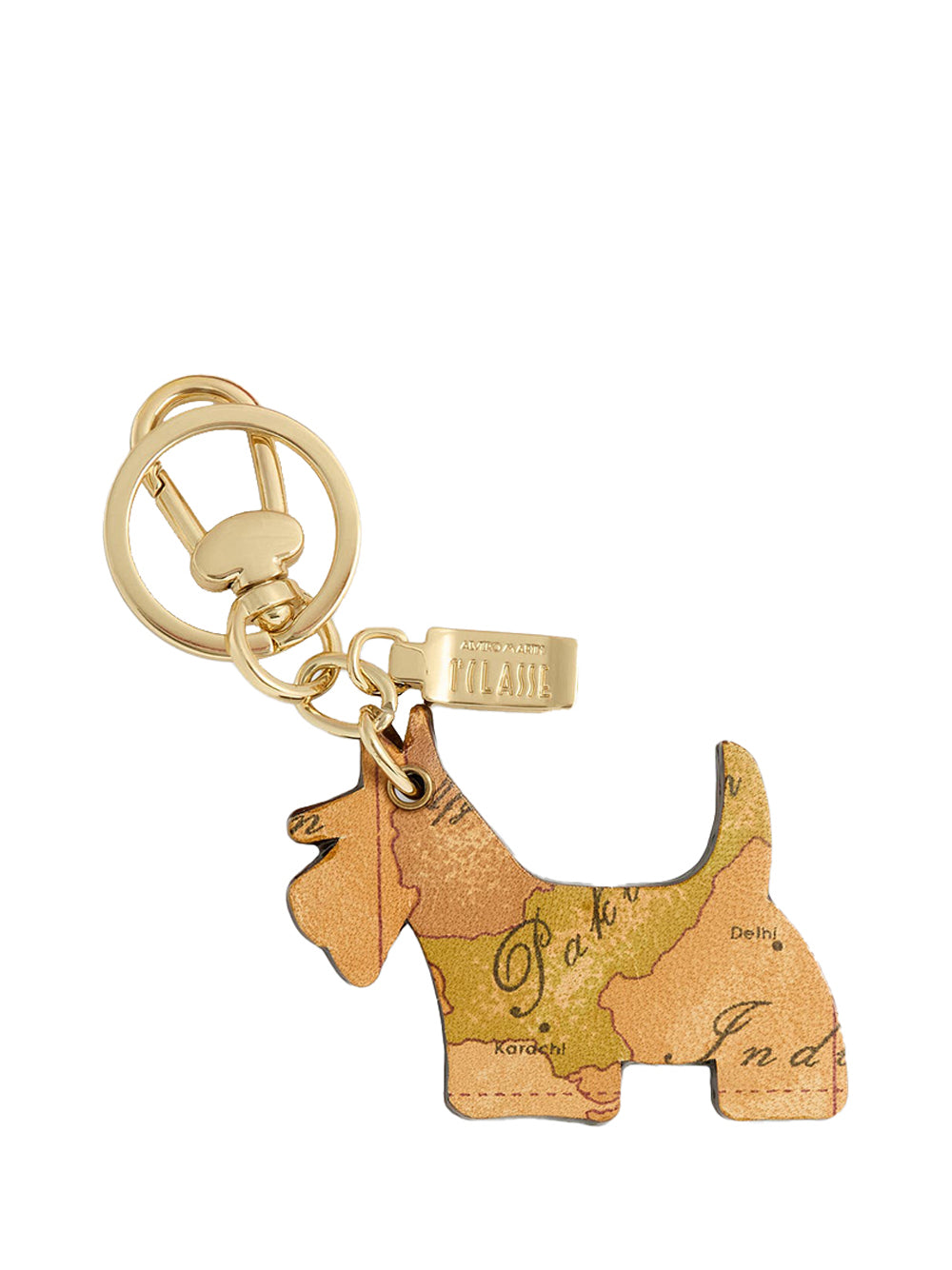 PRIMA CLASSE FLASH Alviero Martini Portachiavi Scottish Terrier in pelle Taupe TAUPE