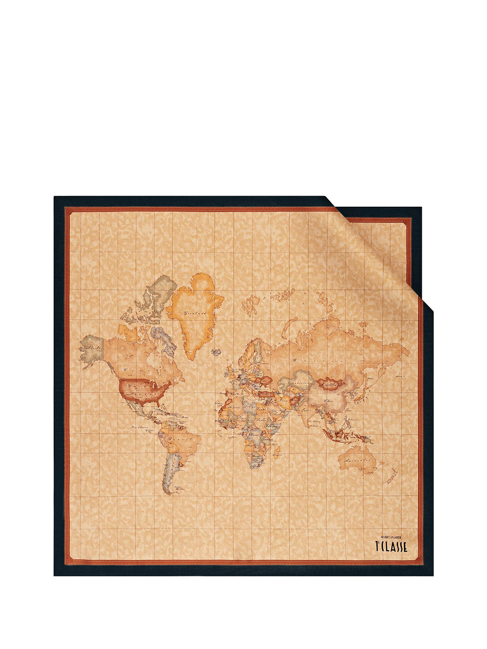 PRIMA CLASSE SETA Alviero Martini Foulard Geo Classic in seta 70x70 Nero Nero