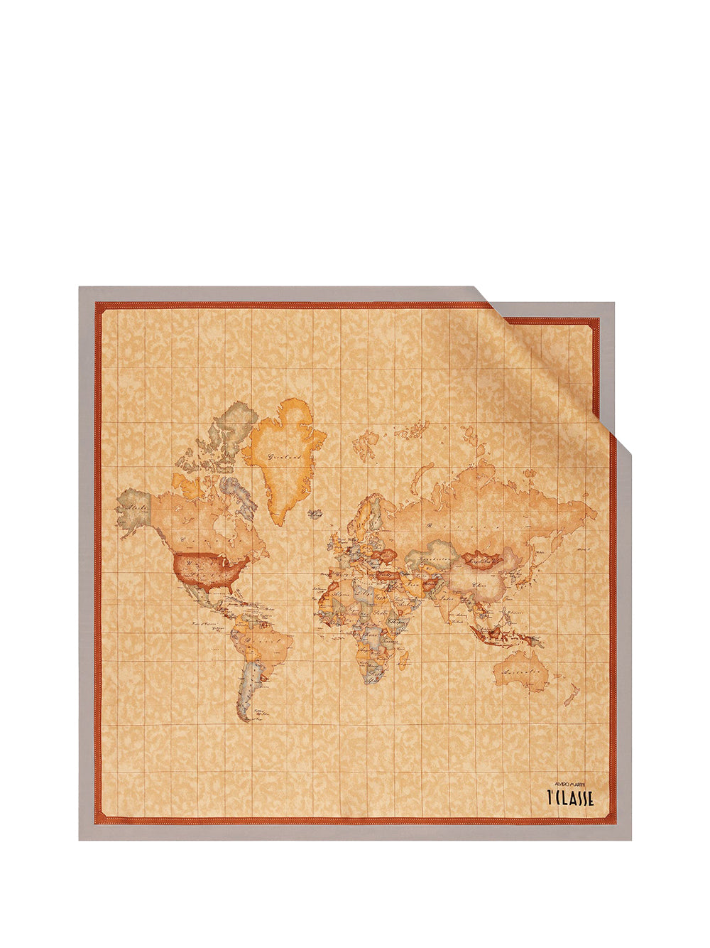 PRIMA CLASSE SETA Alviero Martini Foulard Geo Classic in seta 70x70 Greige Greige