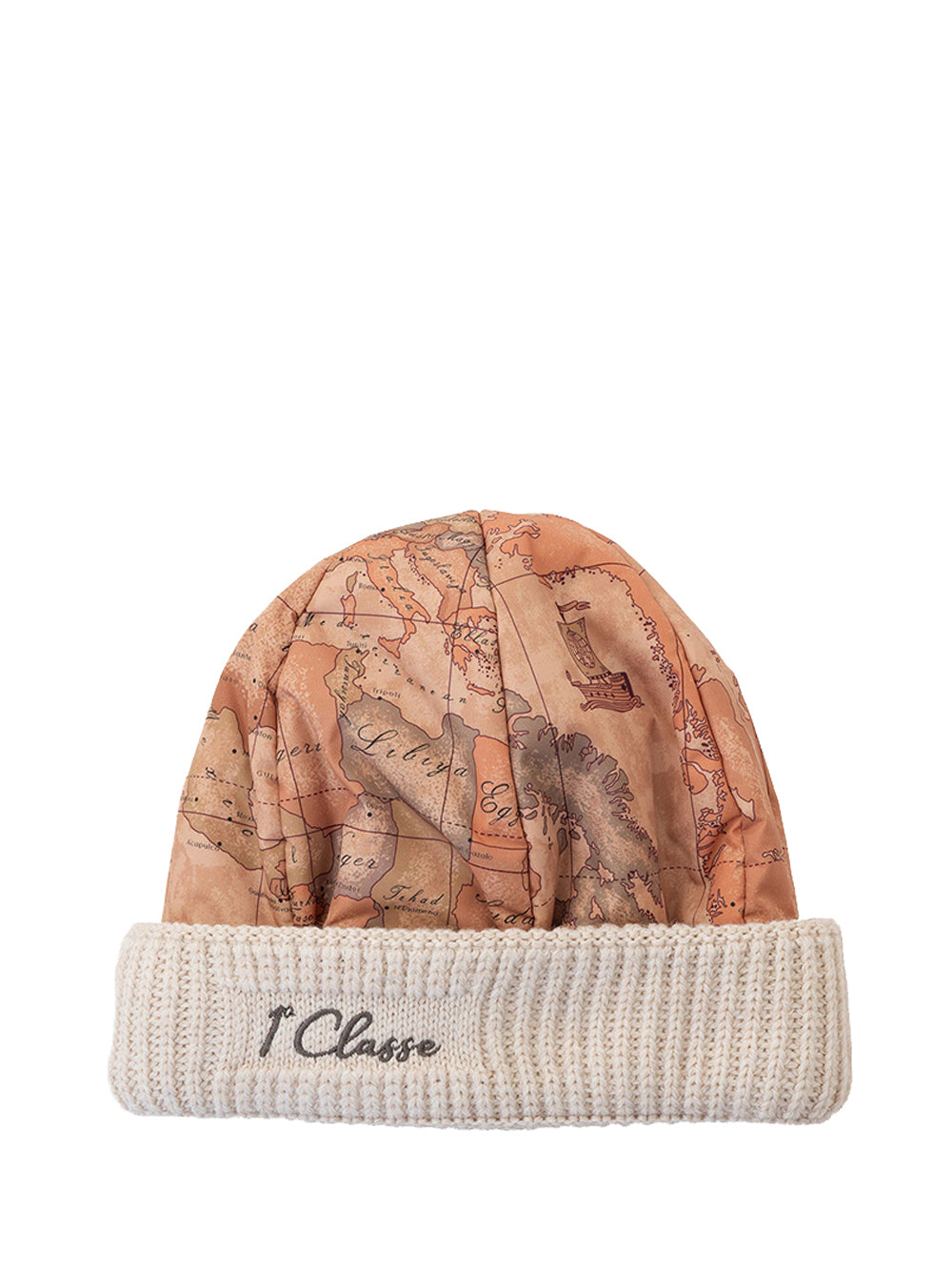 PRIMA CLASSE SETA Alviero Martini Cuffia in nylon Geo Classic con risvolto Panna Panna