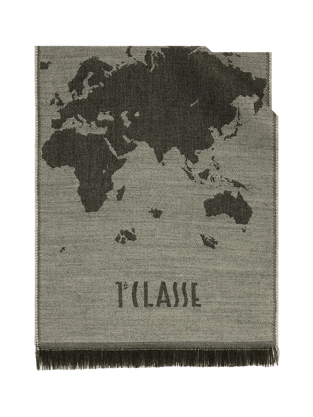 PRIMA CLASSE SETA Sciarpa Geo Pieno in misto lana e viscosa 30x180 Grigia Grigio