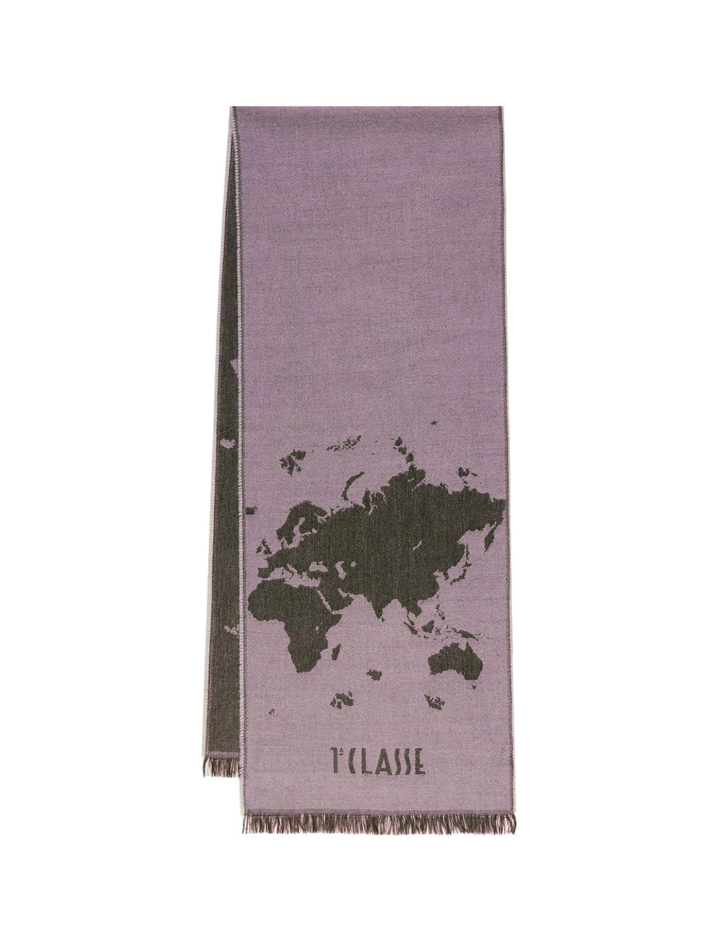 PRIMA CLASSE SETA Sciarpa Geo Pieno in misto lana e viscosa 30x180 Cipria Cipria