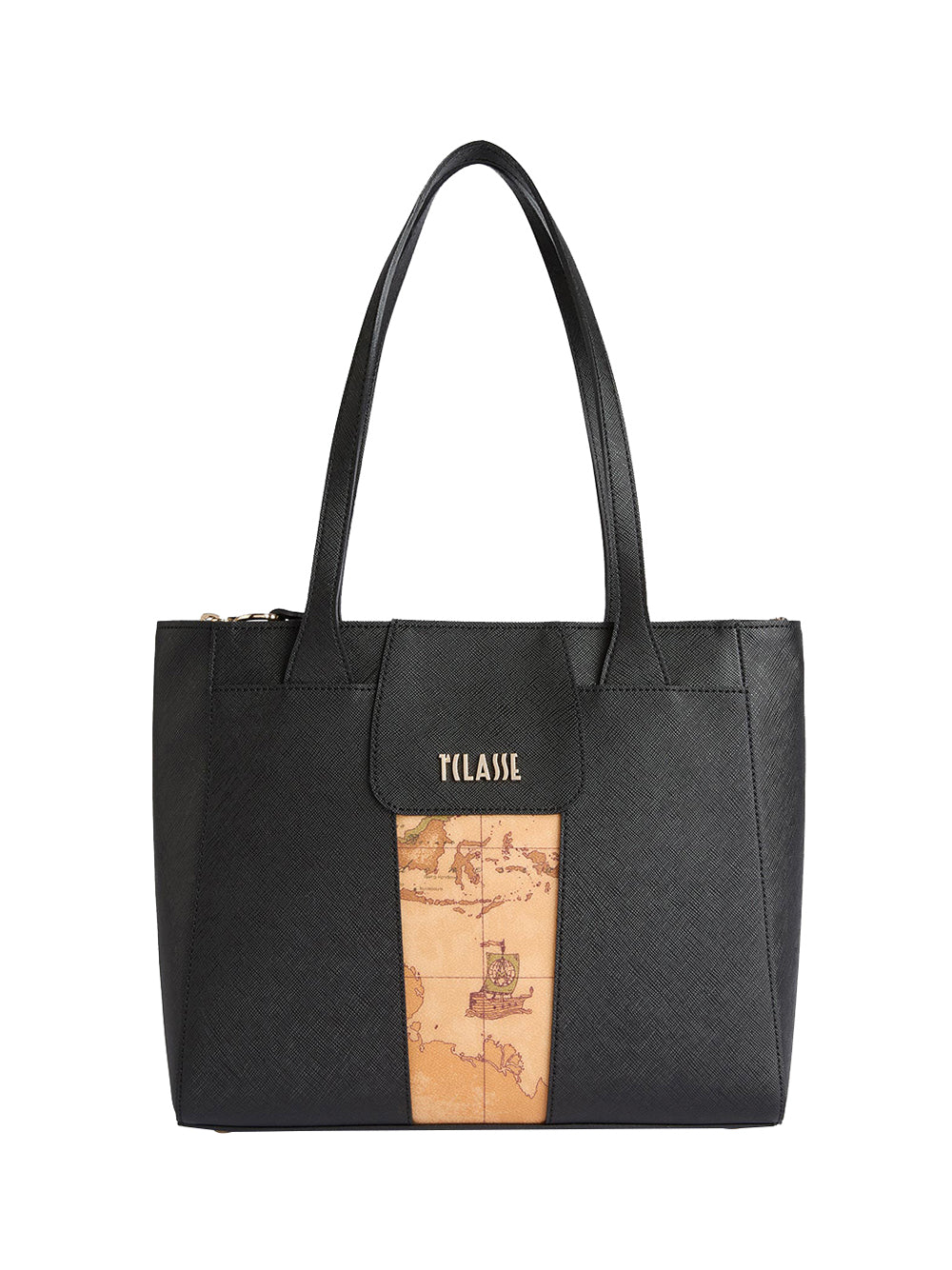 PRIMA CLASSE STAGIONE Alviero Martini Windy City borsa shopping media Nera Nero