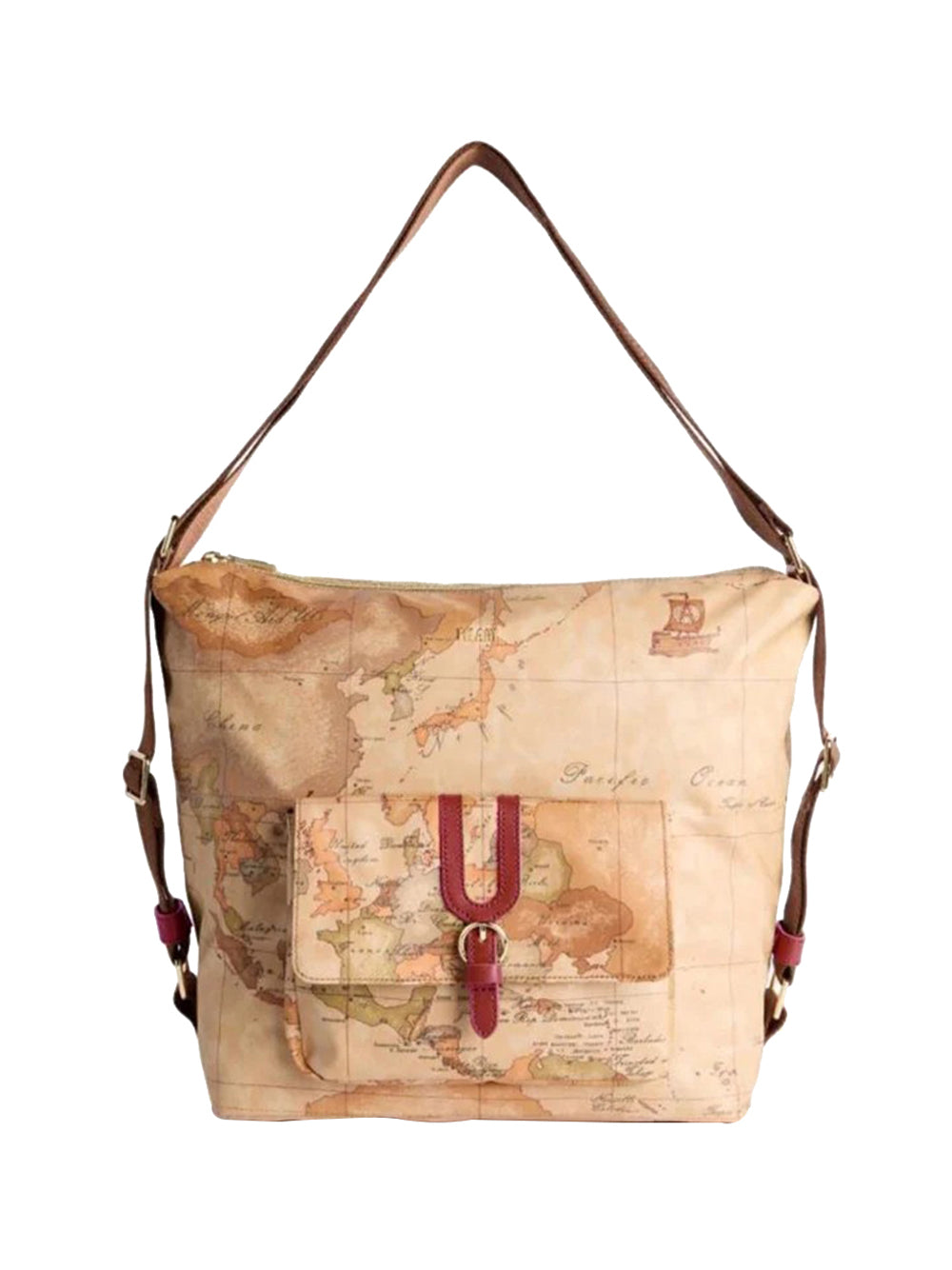 PRIMA CLASSE STAGIONE Alviero Martini Highland Soft sottospalla doppia portabilità Rosso Acero Rosso Acero