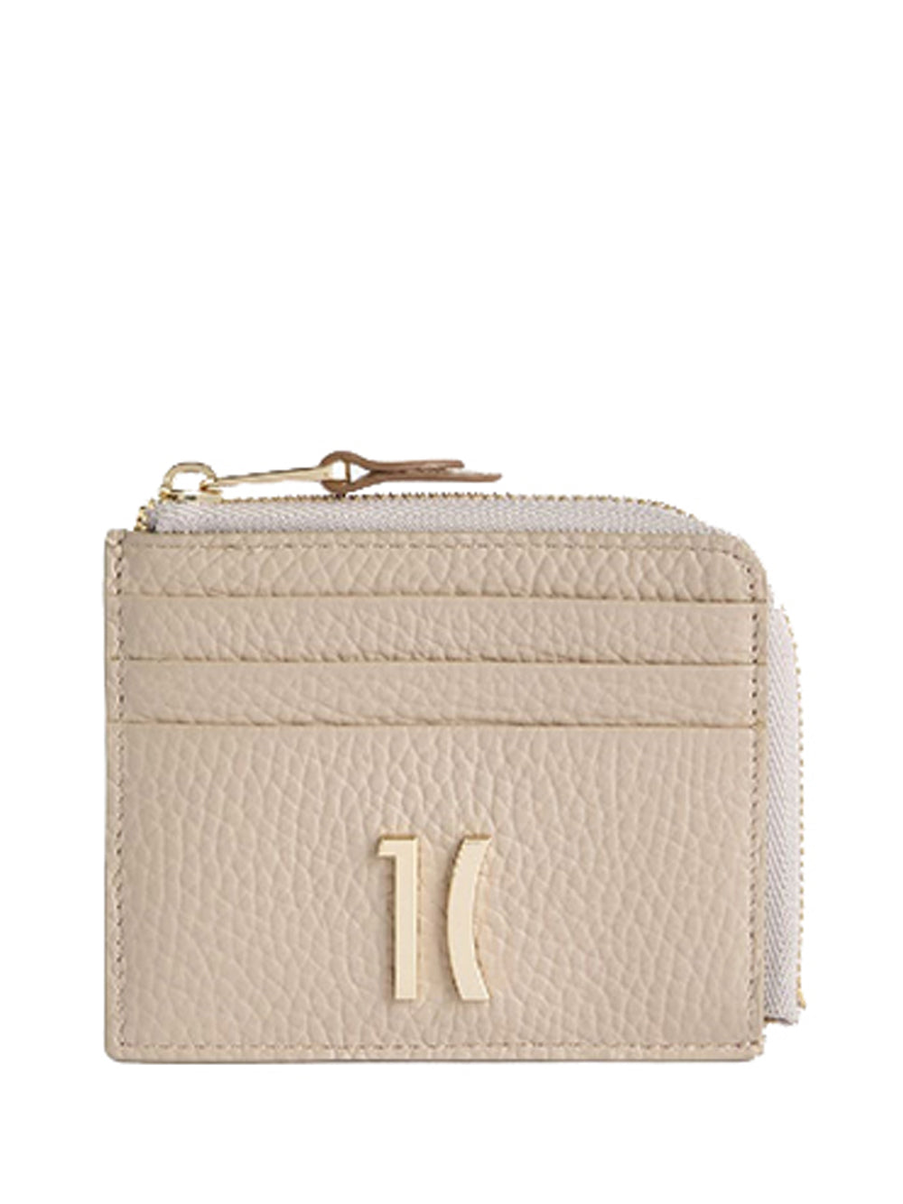 PRIMA CLASSE STAGIONE Alviero Martini Castle Leather portacarte con zip Taupe TAUPE