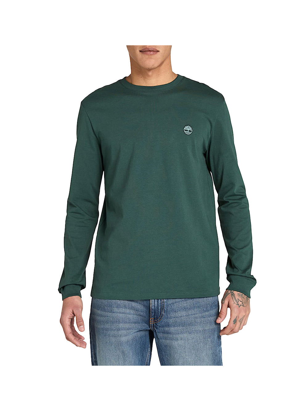 TIMBERLAND T-shirt Timberland Maniche Lunghe Dunstan River - Verde Scuro Verde