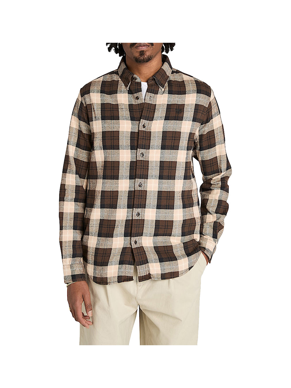 TIMBERLAND Timberland Camicia a Quadri in Flanella da Uomo in marrone Marrone