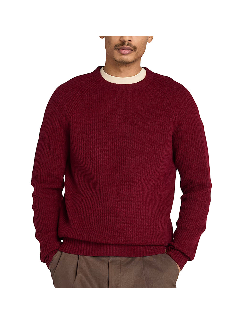 TIMBERLAND MaglioneTimberland Girocollo Con Maniche Raglan Phillips Brook - Bordeaux Rosso