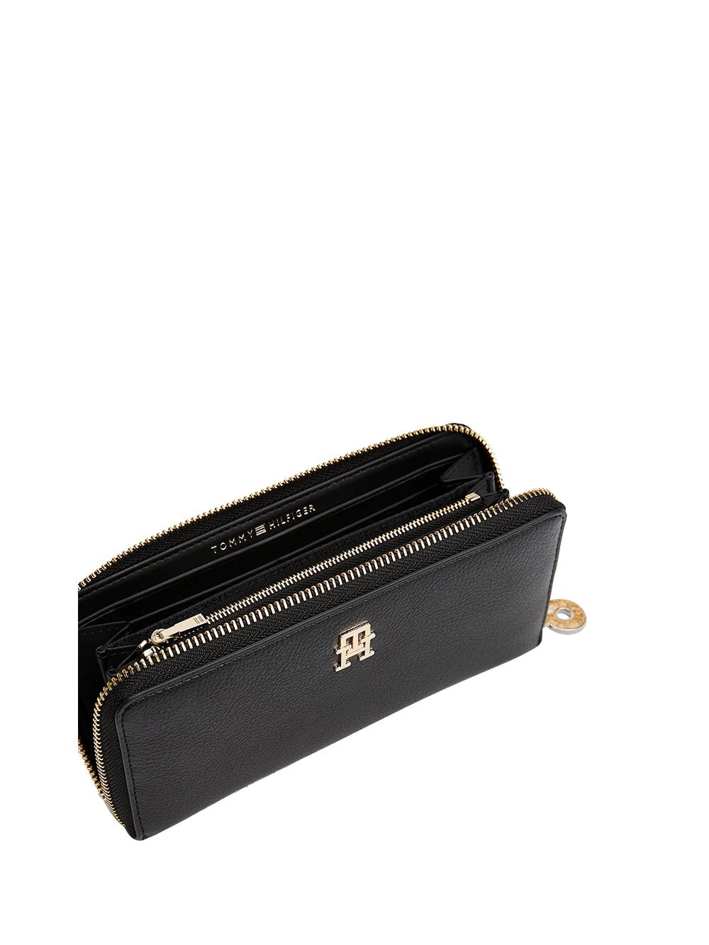 TOMMY HILFIGER 1USCITA Tommy Hilfiger Portafoglio Con Zip E Monogramma - Nero Nero