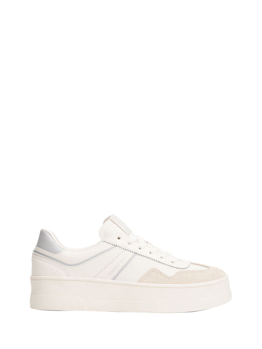 TOMMY HILFIGER 1USCITA Tommy Hilfiger The Greenwich Flatfo Sneakers Donna Ivory/silver - Bianco Ivory/Silver