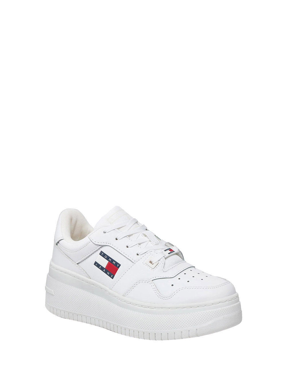 TOMMY HILFIGER 1USCITA Tommy Hilfiger Tjw Retro Basket Fla Sneakers Donna Bianco Bianco