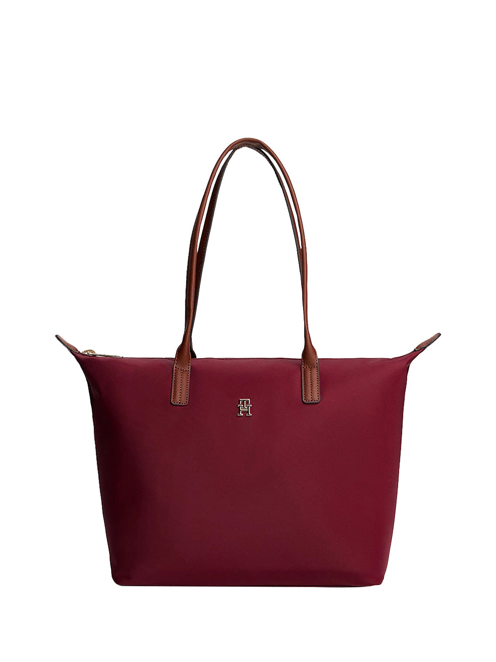 TOMMY HILFIGER 2USCITA Borsa a Mano Tote Con Monogramma TH Rosso Rosso