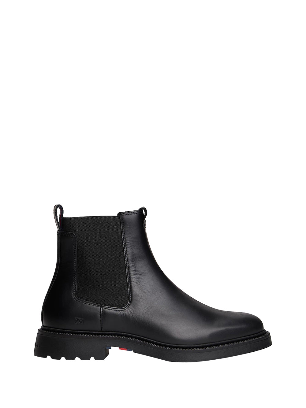 TOMMY HILFIGER 2USCITA Anfibi Tommy Hilfiger Chelsea in pelle leggeri Nero Nero