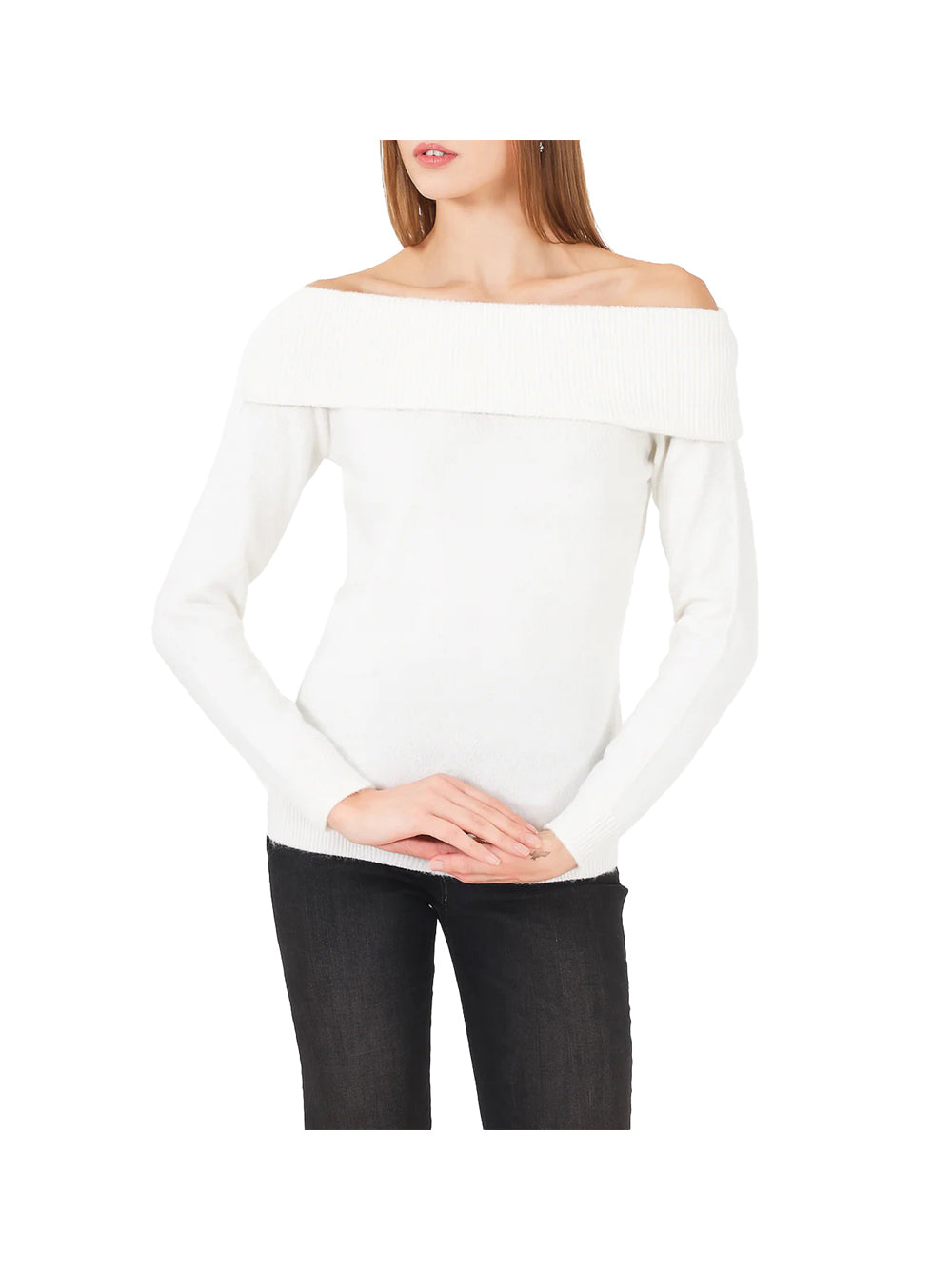 YES ZEE Maglia Yes Zee Con Collo Ad Anello - Bianco Bianco