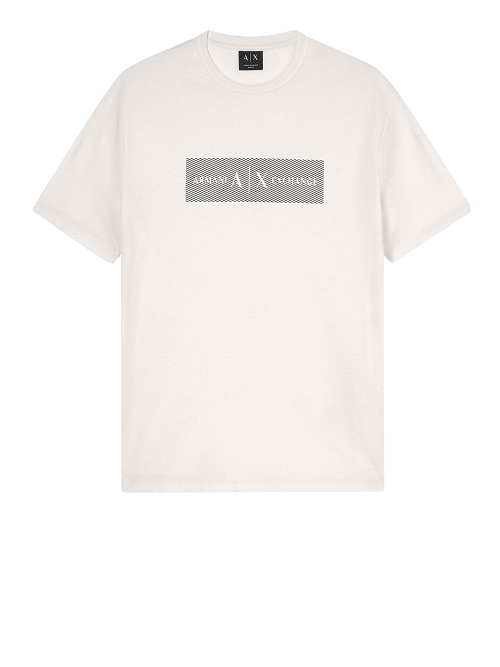 ARMANI EXCHANGE T-Shirt In Cotone Con Stampa Logo Armani Exchange - Crema Crema