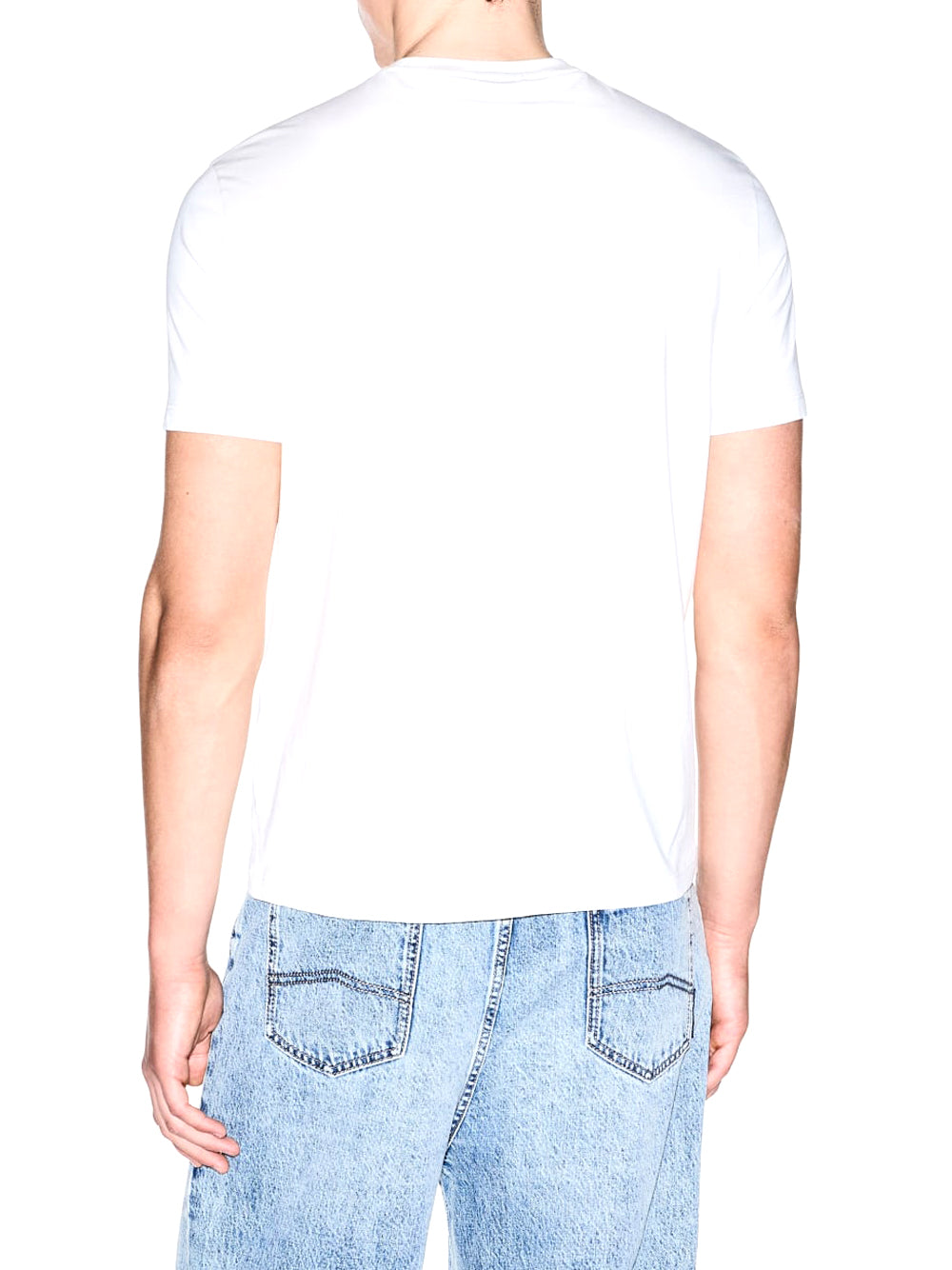 ARMANI EXCHANGE T-Shirt In Cotone Con Stampa Logo Armani Exchange - Crema Crema