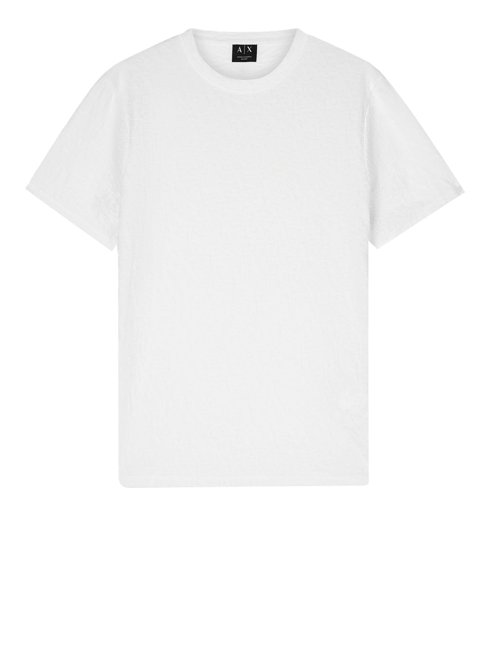 ARMANI EXCHANGE T-shirt Armani Exchange Slim Fit Jacquard in Cotone Mercerizzato Bianco Off White