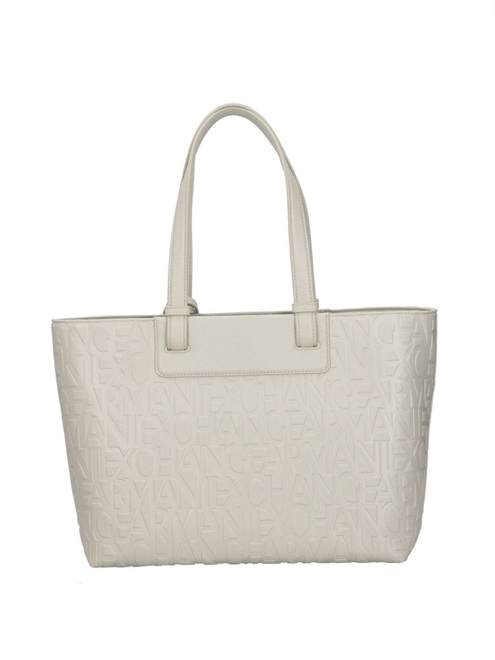 ARMANI EXCHANGE Armani Exchange Borsa Shopper Con Logo All Over Avorio Avorio