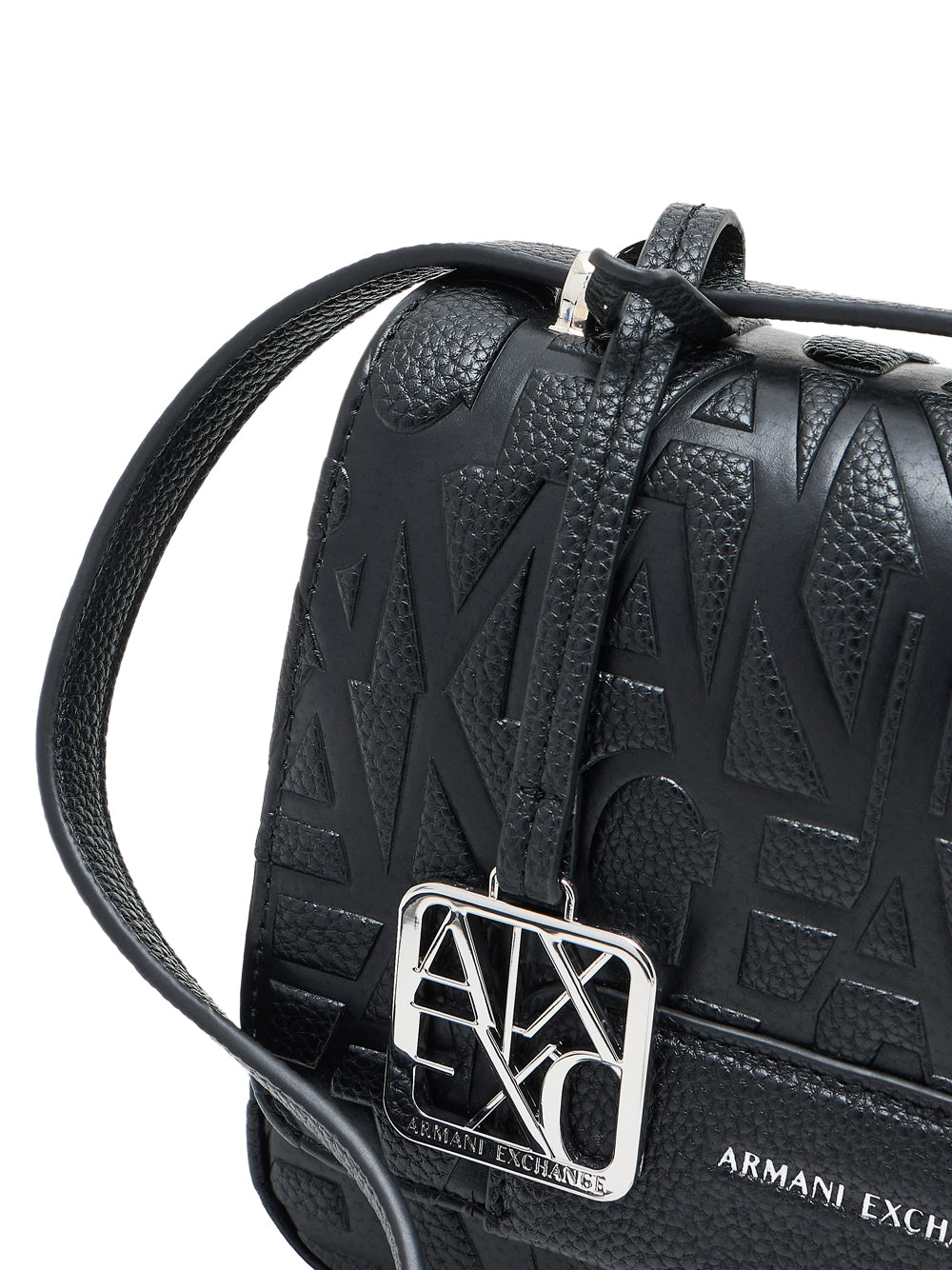 ARMANI EXCHANGE Armani Exchange Borsa A Tracolla Con Logo All Over Nero BLACK